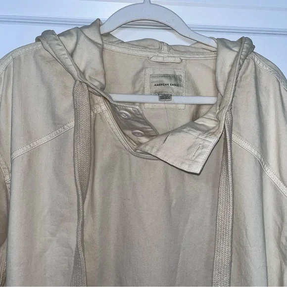 American Eagle Outfitters Womens Denim Long Sleeve Hoodie Large New - Picture 5 of 9